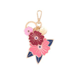 Charms Dorés Fleurs Roses 1