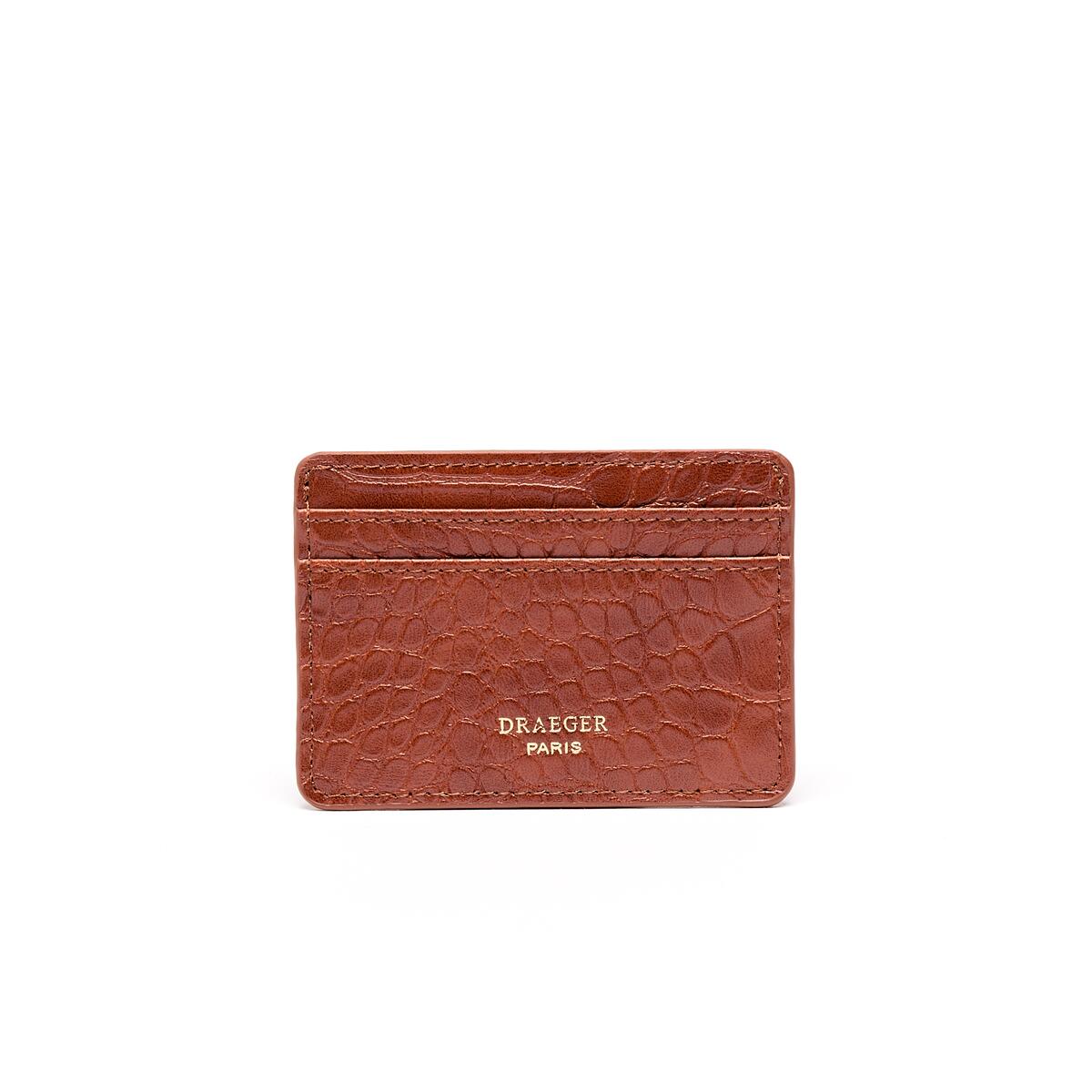 Porte-Cartes Croco Cognac 1
