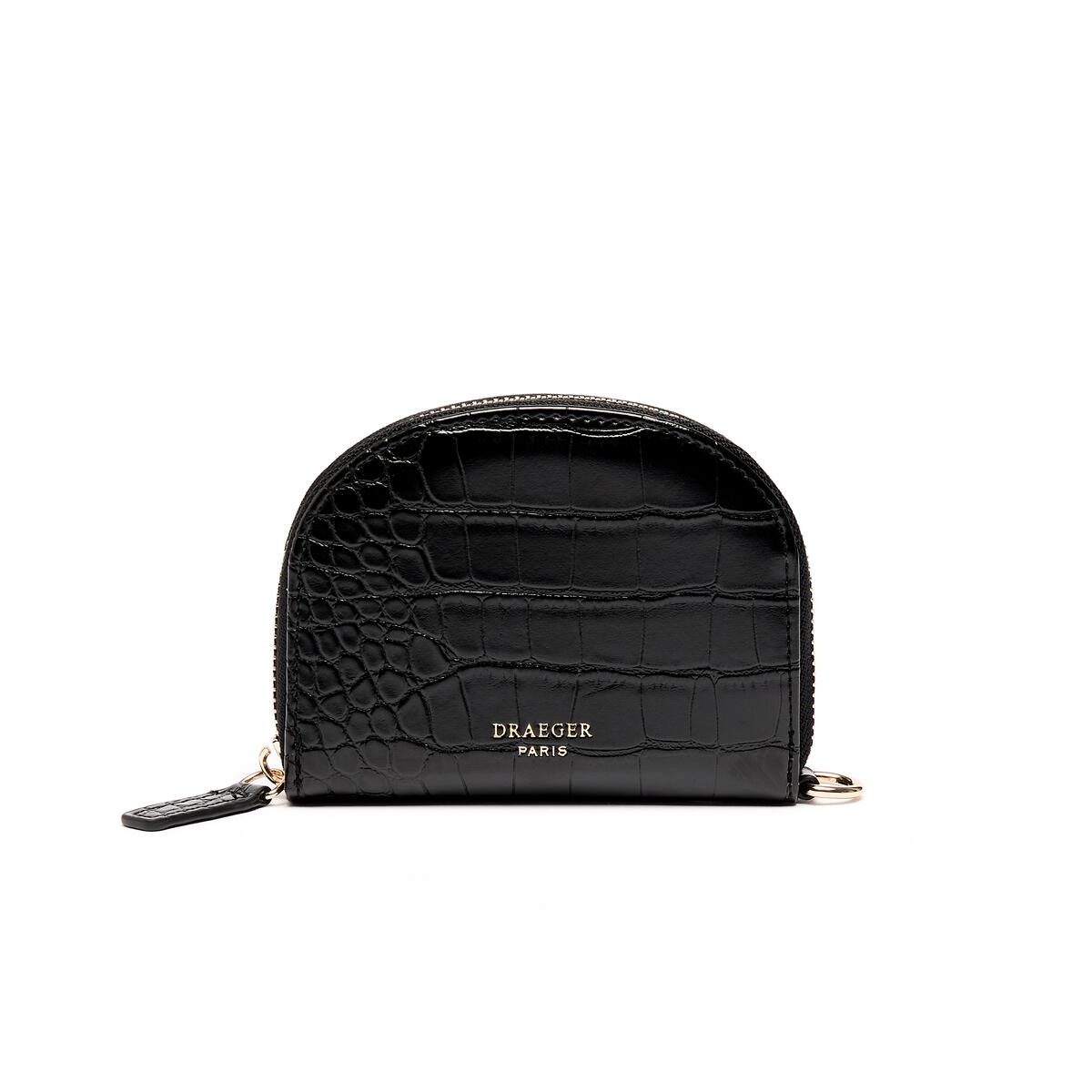Porte-Monnaie Croco Noir 1