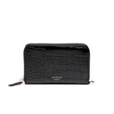 Moyen Portefeuille Croco Noir 1