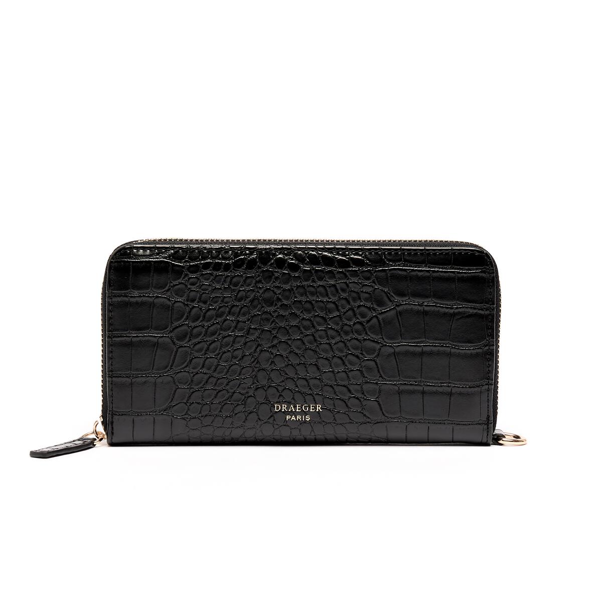 Grand Portefeuille Croco Noir 1