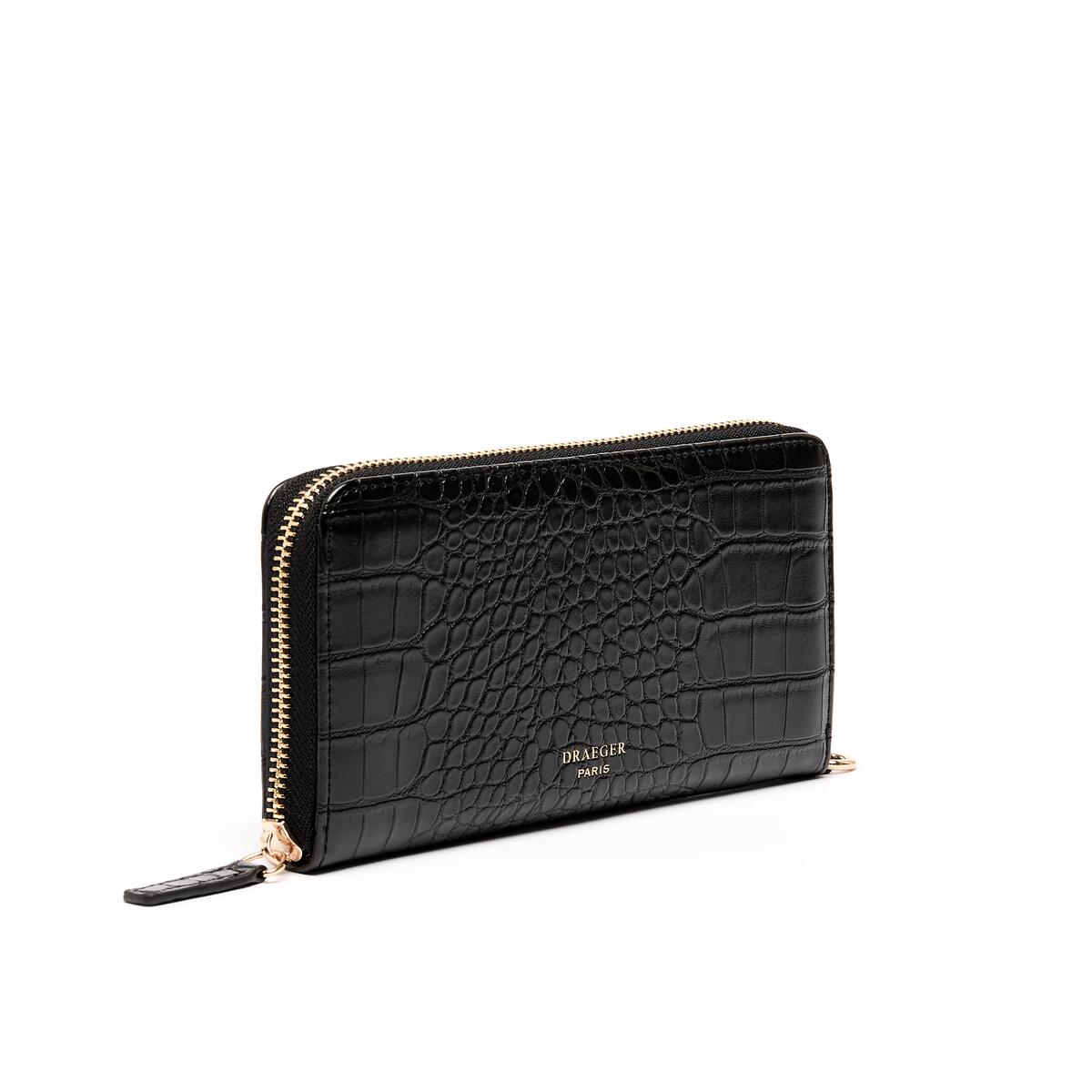 Grand Portefeuille Croco Noir 2