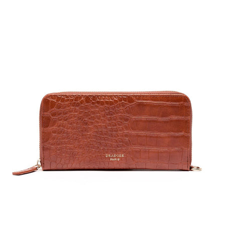 Grand Portefeuille Croco Cognac 1