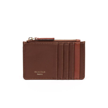 Porte-Cartes Toile Zippé Cognac 1