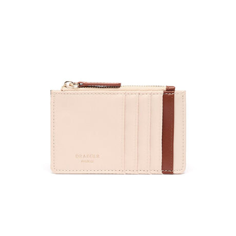 Porte-Cartes Toile Zippé Ivoire 1