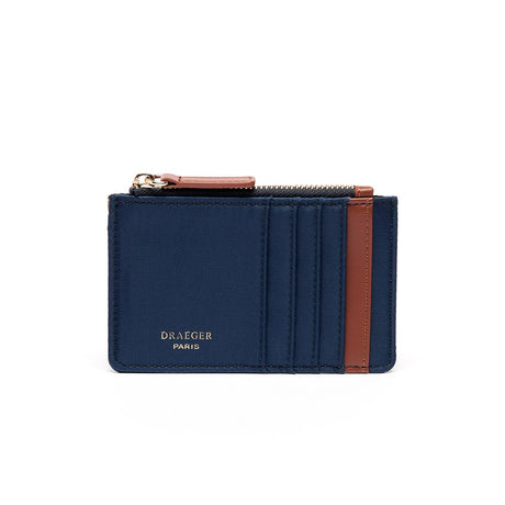 Porte-Cartes Toile Zippé Bleu 1