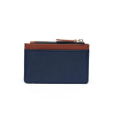 Porte-Cartes Toile Zippé Bleu 2