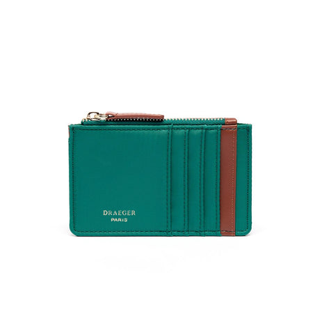Porte-Cartes Toile Zippé Vert 1