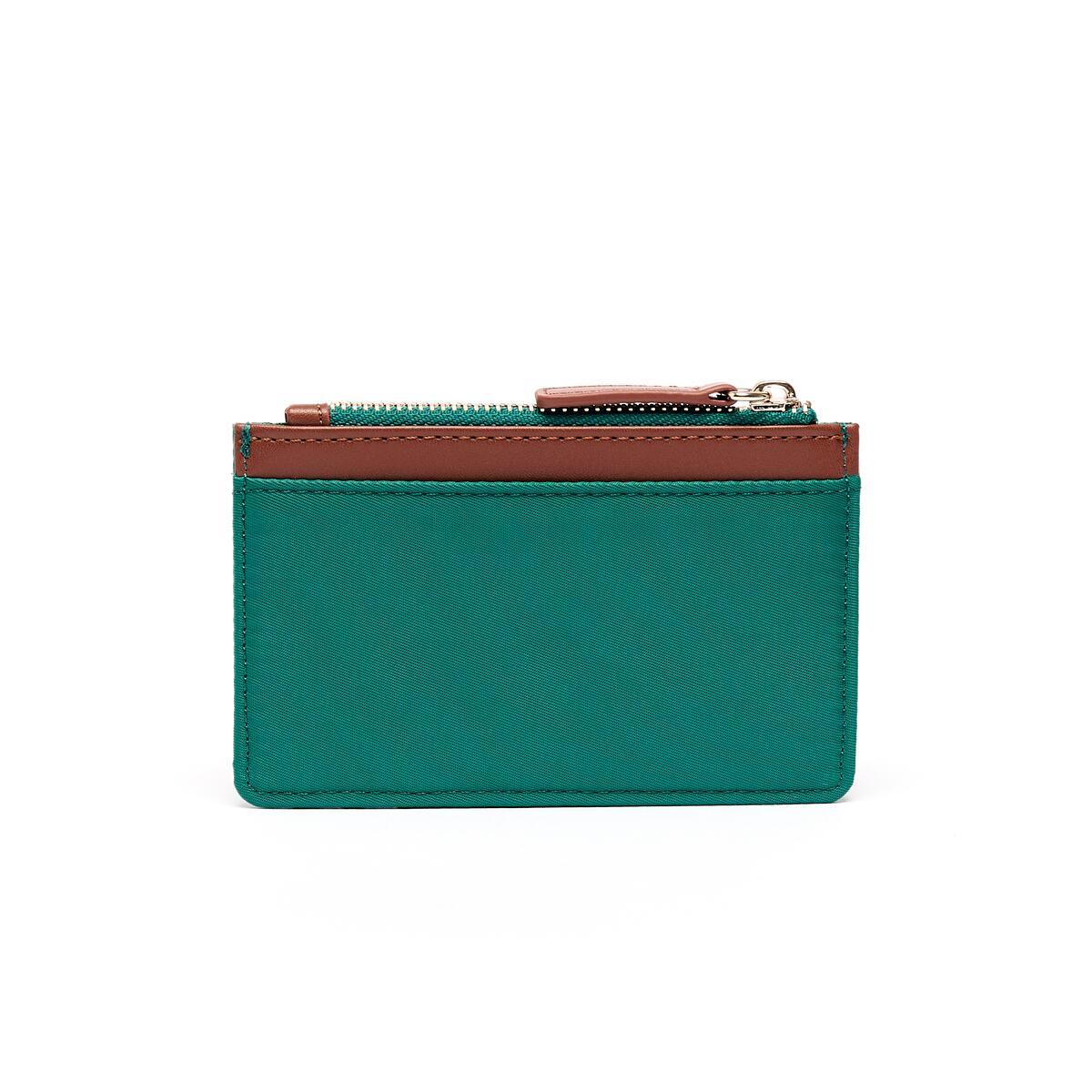 Porte-Cartes Toile Zippé Vert 2