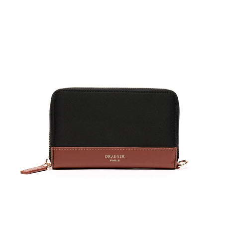 Moyen Portefeuille Toile Noir 1