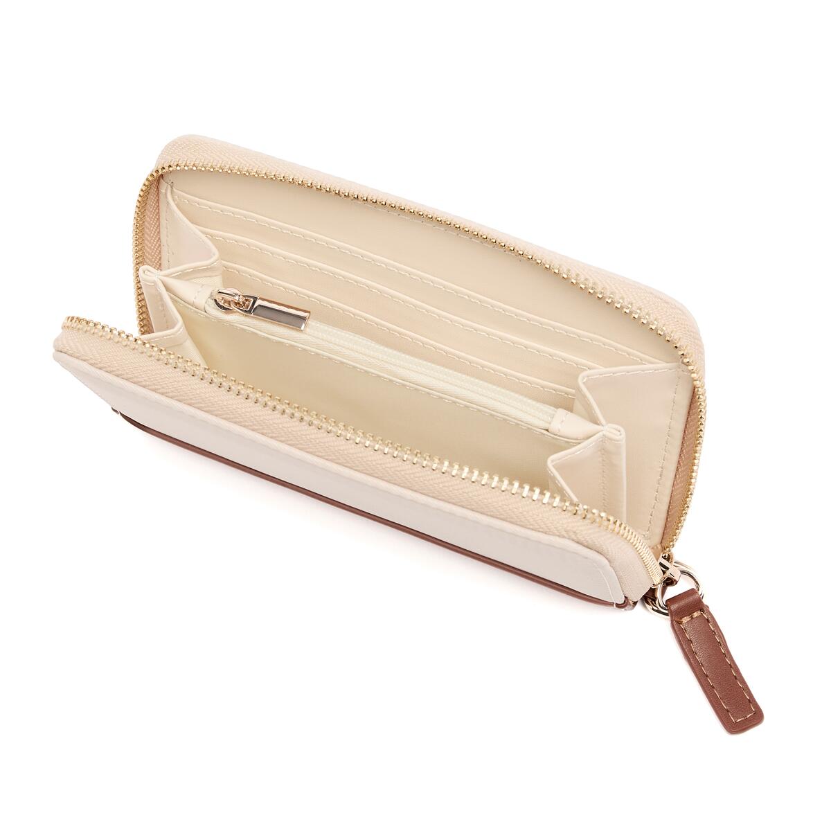 Moyen Portefeuille Toile Ivoire 3