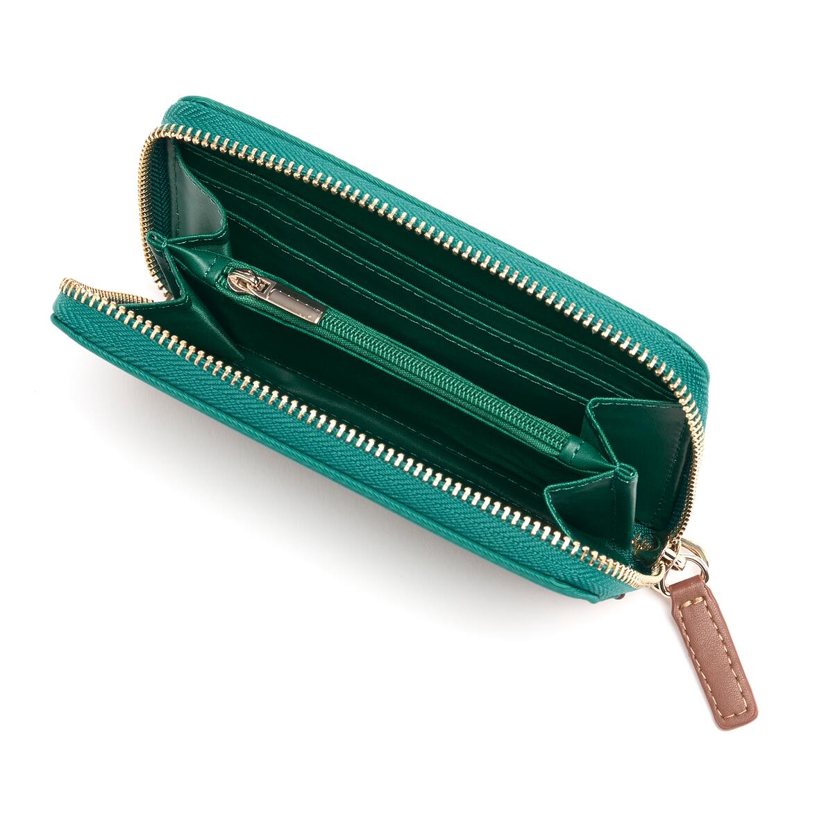 Moyen Portefeuille Toile Vert 3