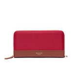 Grand Portefeuille Toile Cerise 1