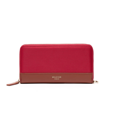 Grand Portefeuille Toile Cerise 1