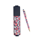 Stylo tactile et étui Fleurs 2