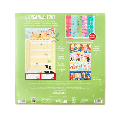 Calendario familiar 2024-2025 - 28,5x28 cm - Organiza todo