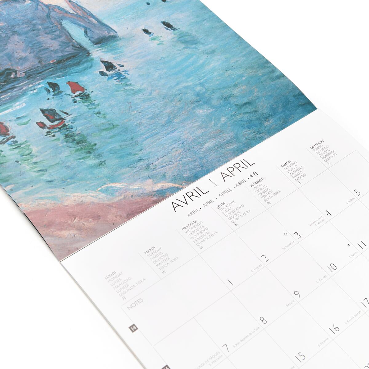 Grand calendrier mural 2026 Monet 4