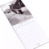 Petit calendrier mensuel 2027 Chats noir & blanc 3
