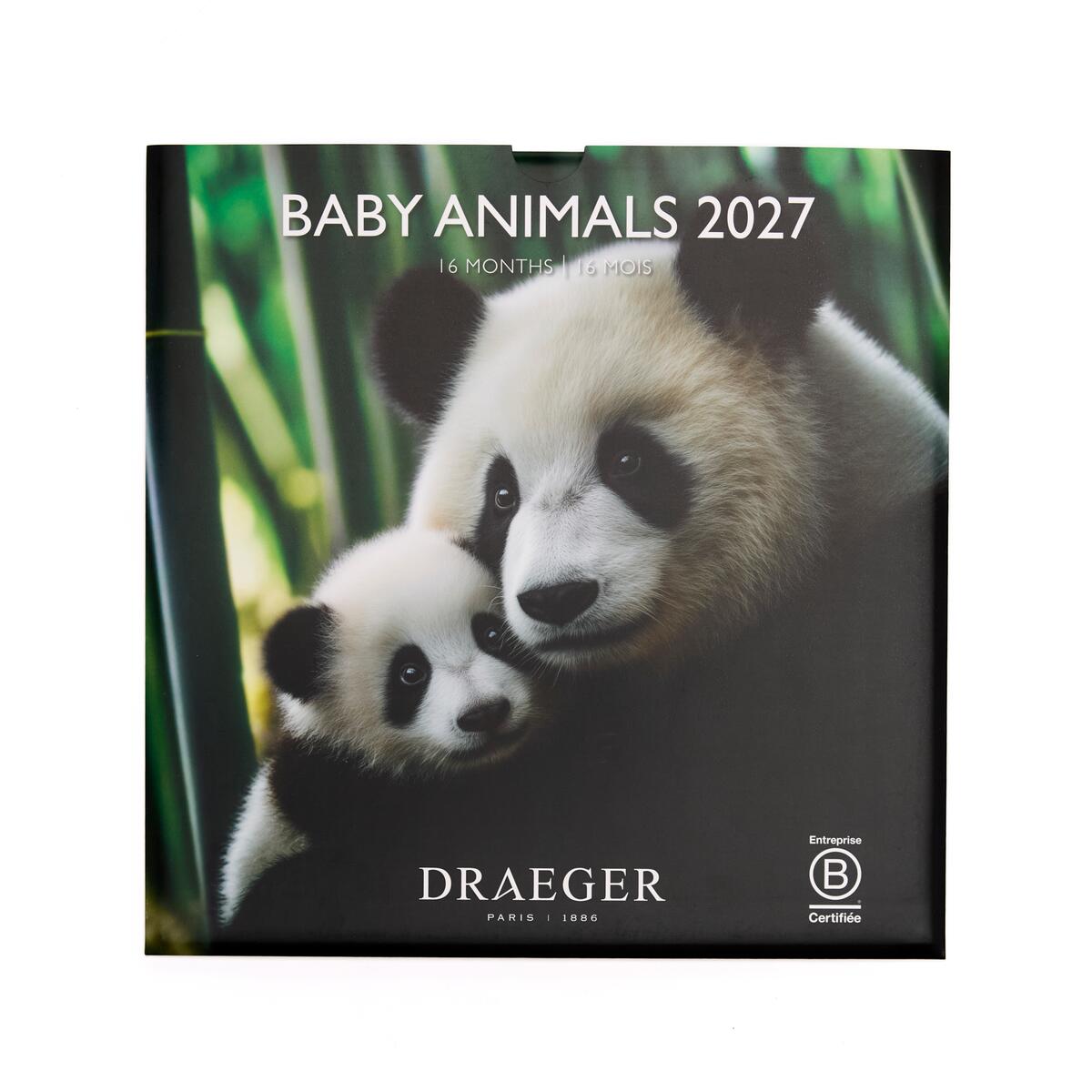 Grand calendrier mensuel 2027 Bébés animaux 1