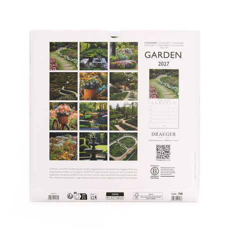 Grand calendrier mensuel 2027 Jardins 2