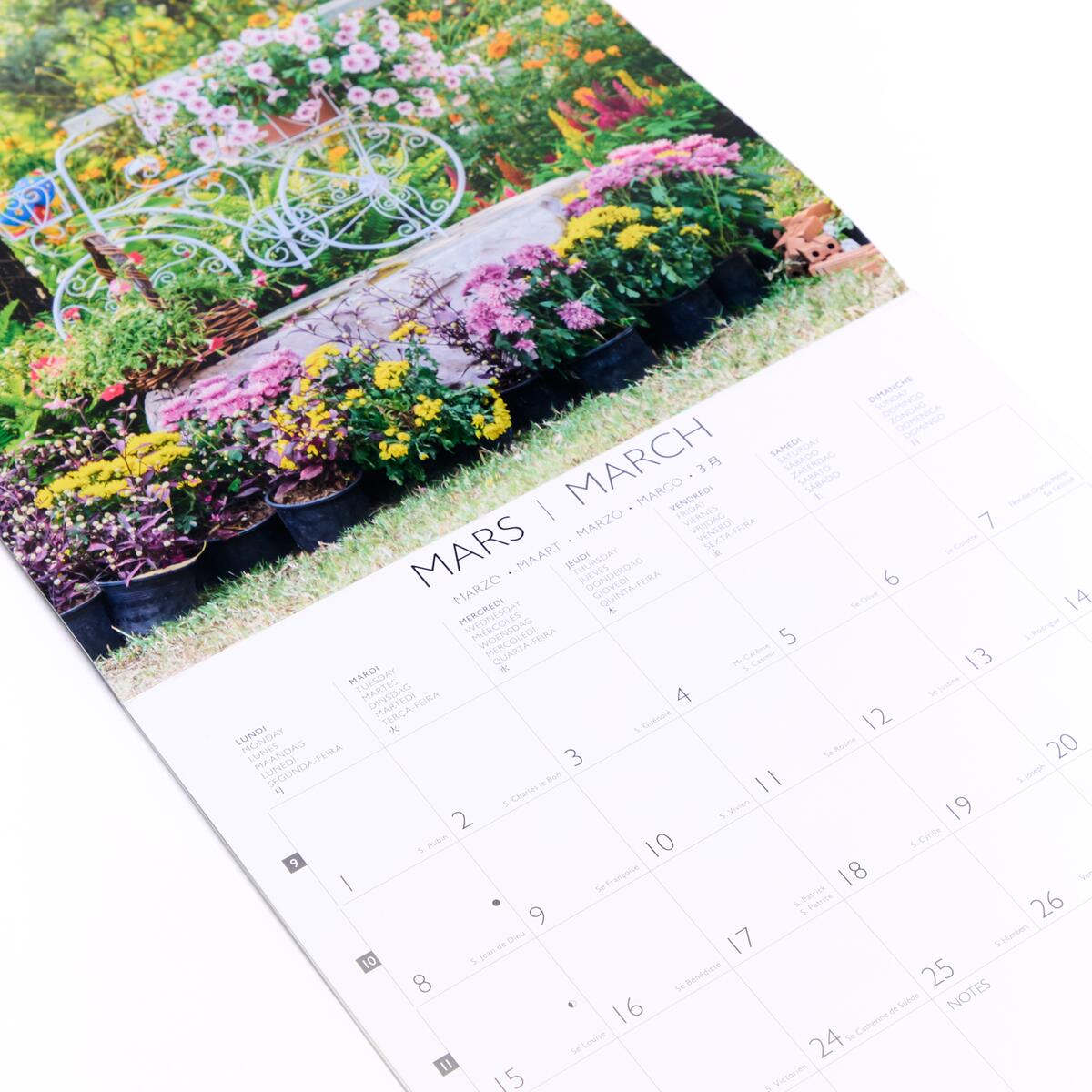 Grand calendrier mensuel 2027 Jardins 3