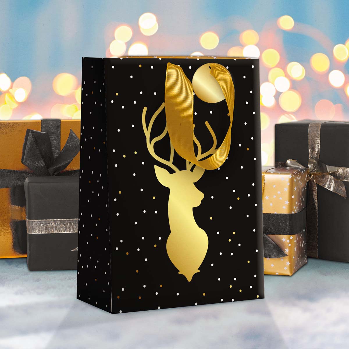 Bolsa Regalo Ciervo Negro - Formato Grande