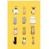 Tarjeta FIRMA de gatos - 11,5 x 17 cm