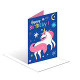 Carte Musicale d'Anniversaire Licorne -  Happy Birthday 
