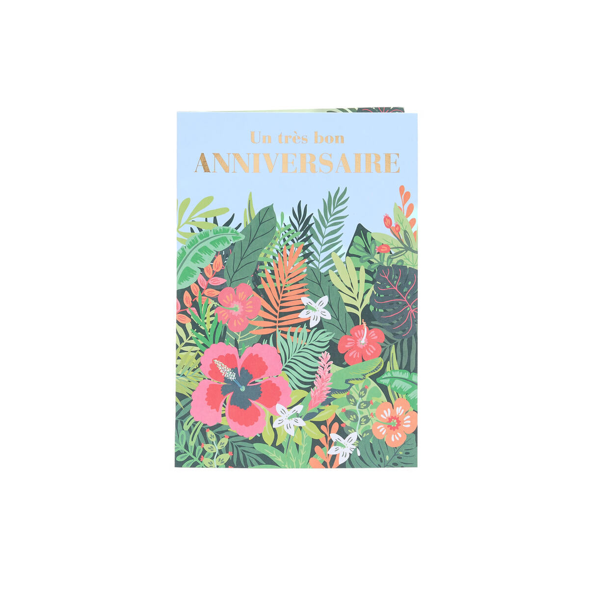 Carte Musicale " Un Très Bon Anniversaire " à fleurs 1