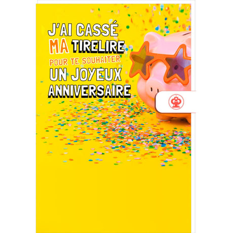 Carte anniversaire humour Cochon 1