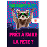 Carte anniversaire humour Raton laveur 1