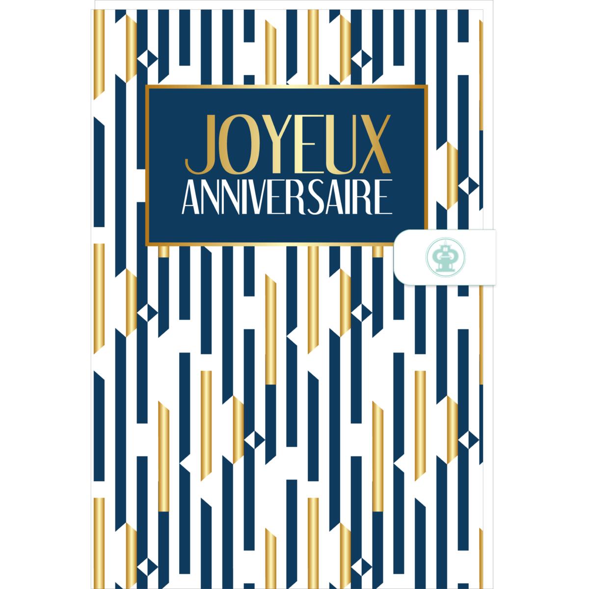 Carte anniversaire homme Joyeux anniversaire gold 1