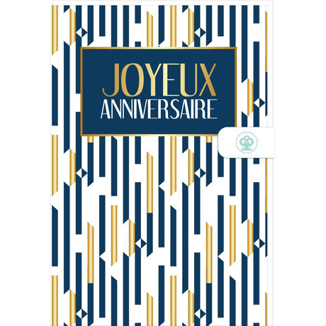 Carte anniversaire homme Joyeux anniversaire gold 1