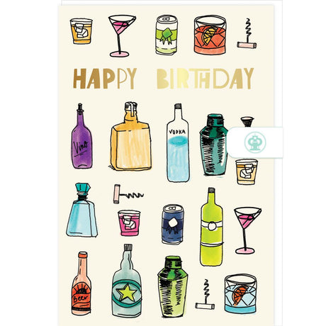 Carte anniversaire homme Bouteilles 1