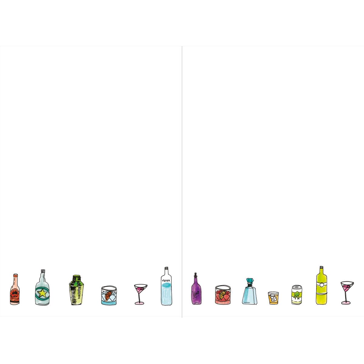 Carte anniversaire homme Bouteilles 2