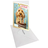 Carte anniversaire humour Chien gâteau 3