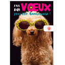 Carte anniversaire humour Chien star 1