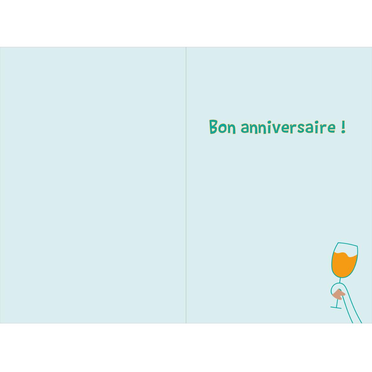 Carte anniversaire humour Lama alcool 2
