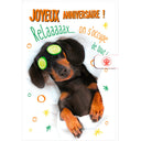 Carte anniversaire humour Chien relax 1