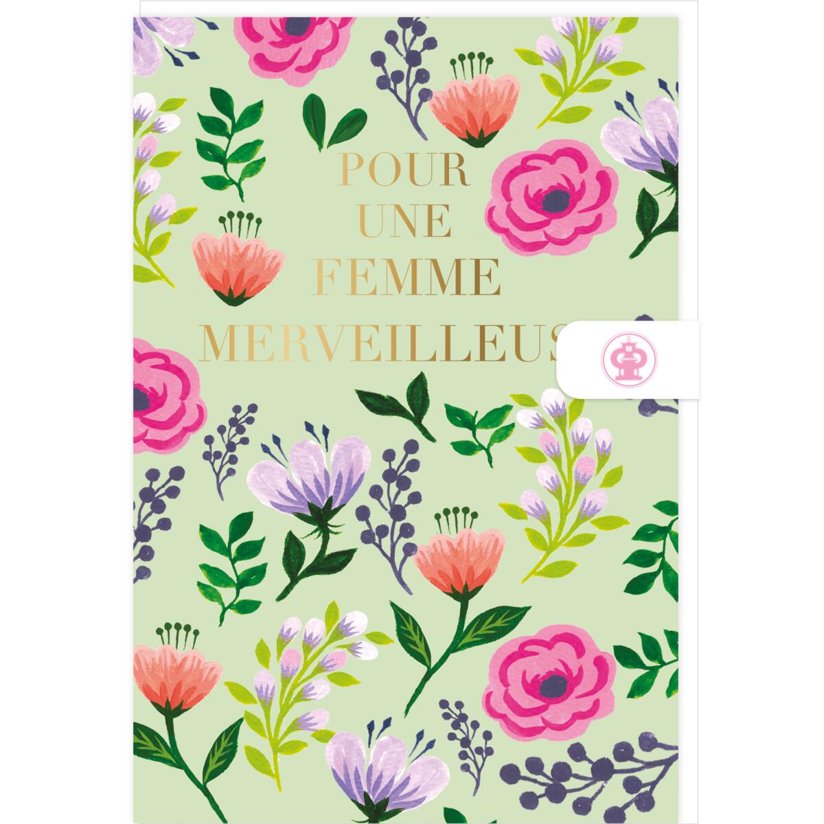 Carte anniversaire femme Pour une femme merveilleuse 1