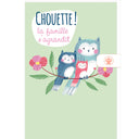 Carte naissance Famille chouette 1