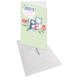 Carte naissance Famille chouette 3