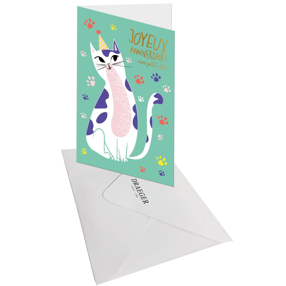 Carte anniversaire enfant Anniversaire chat 3