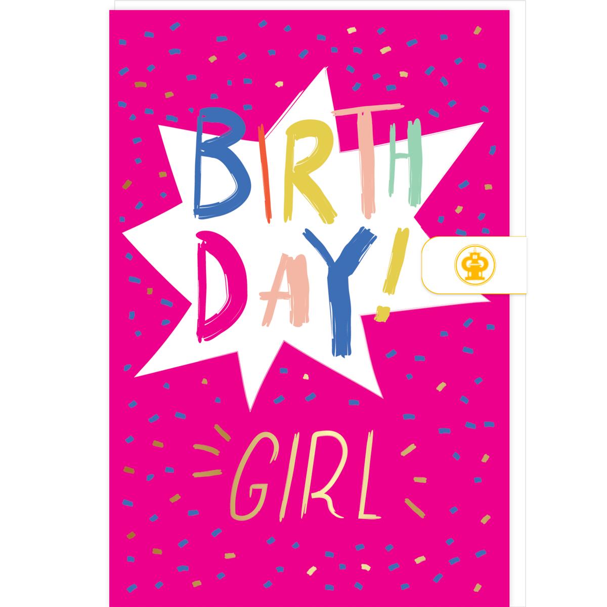 Carte anniversaire enfant Birthday girl 1