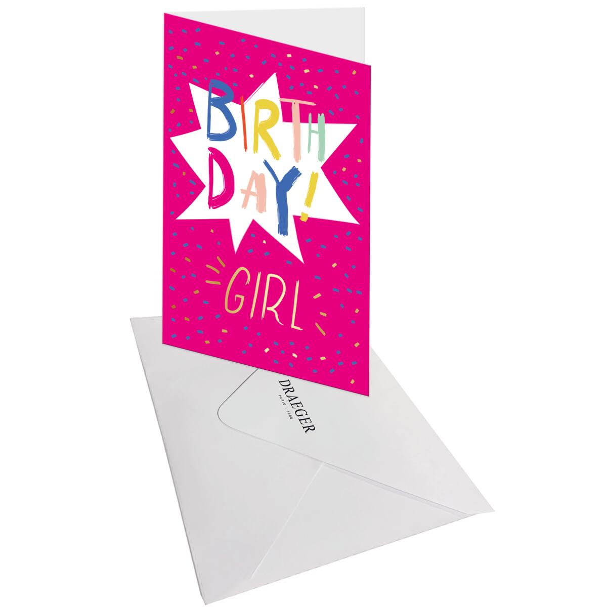 Carte anniversaire enfant Birthday girl 3