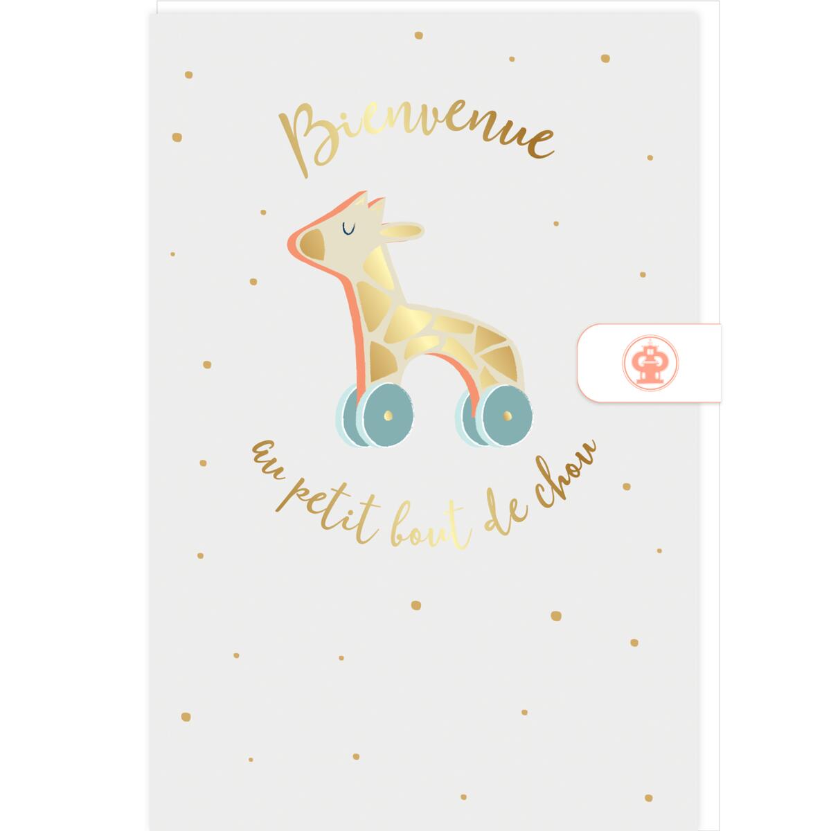 Carte naissance Giraphe bout de chou 1