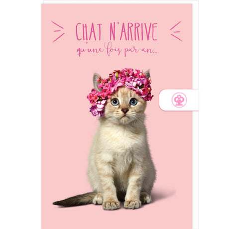 Carte anniversaire femme Chat 1
