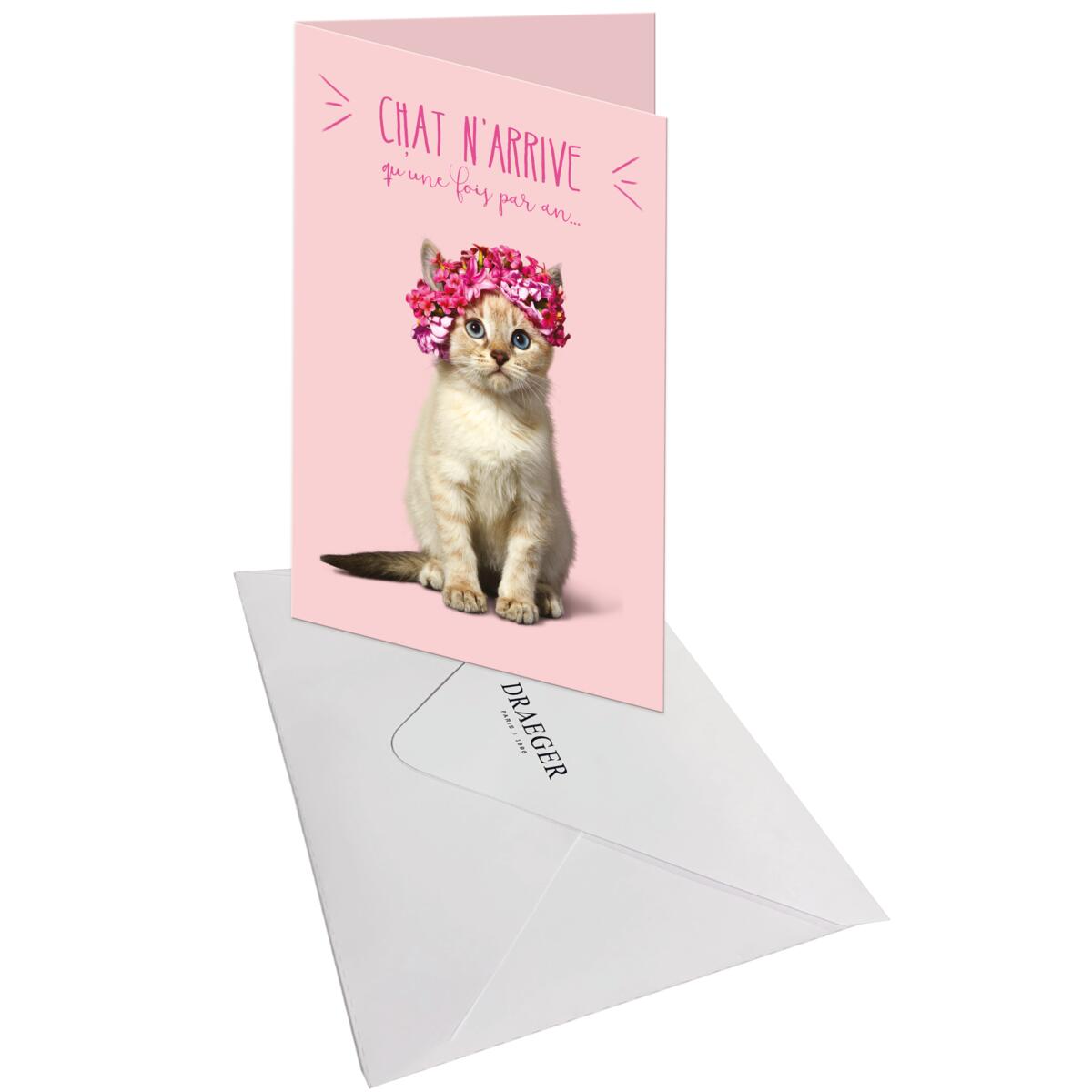 Carte anniversaire femme Chat 3