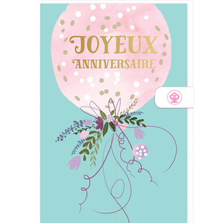 Carte anniversaire femme Joyeux anniversaire ballon 1