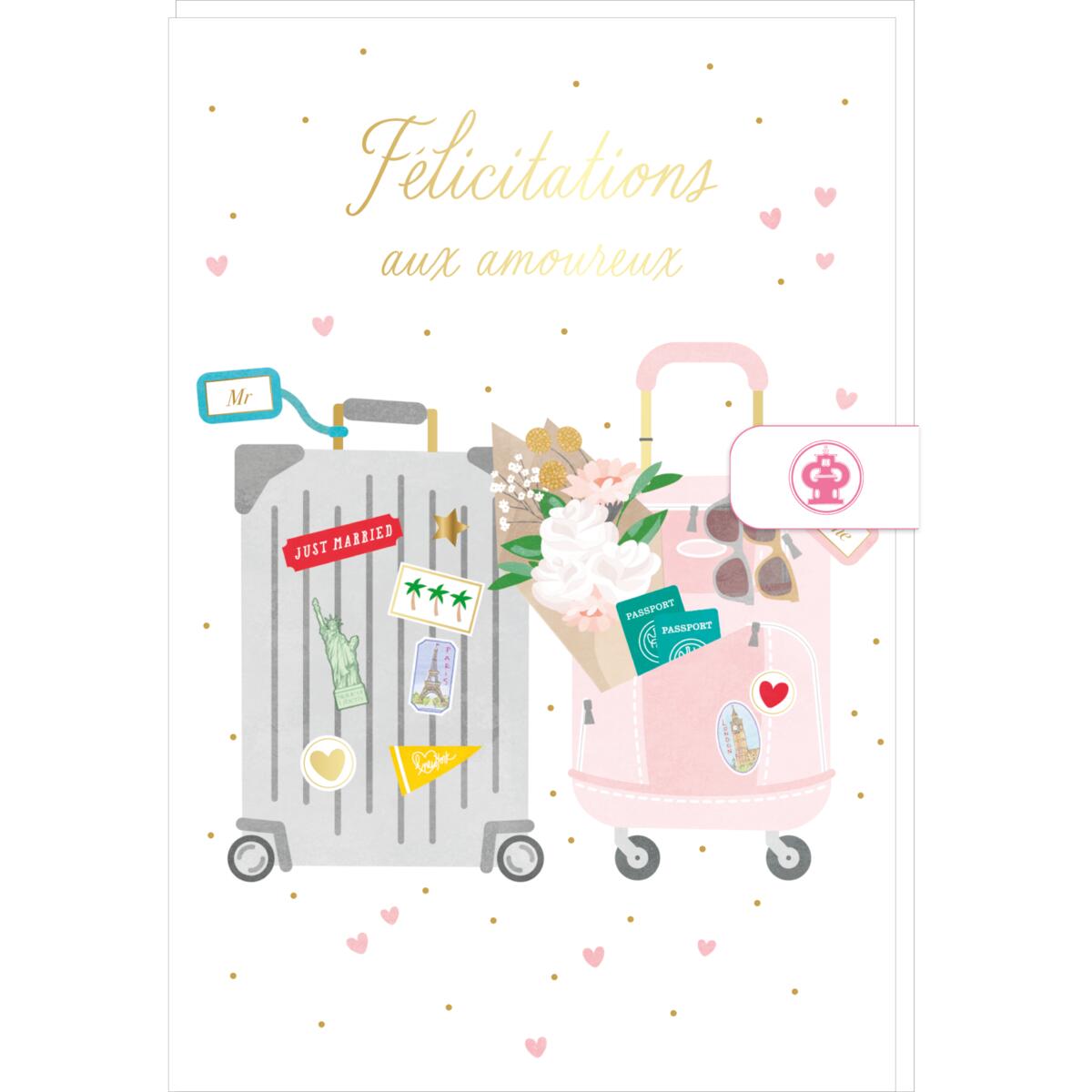 Carte mariage Félicitations aux amoureux 1